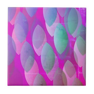 Modernes abstraktes Muster   Magenta Lila Pink Tür Fliese