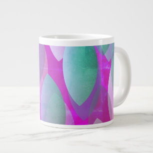 Modernes abstraktes Muster Magenta Lila Pink Tür Jumbo-Tasse