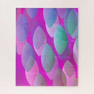 Modernes abstraktes Muster   Magenta Lila Pink Tür Puzzle