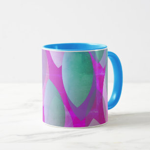 Modernes abstraktes Muster Magenta Lila Pink Tür Tasse