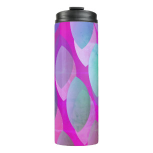 Modernes abstraktes Muster Magenta Lila Pink Tür Thermosbecher