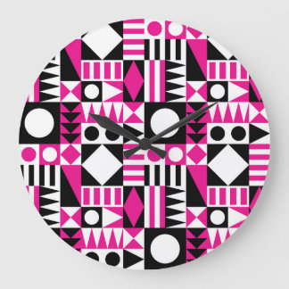 Modernes abstraktes Muster Mitte des Jahrhunderts. Große Wanduhr