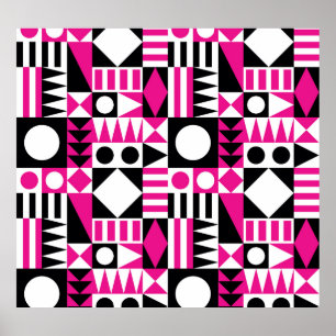 Modernes abstraktes Muster Mitte des Jahrhunderts. Poster