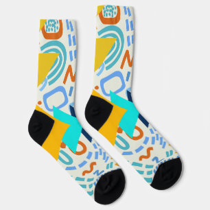 Modernes abstraktes Muster Mitte des Jahrhunderts  Socken