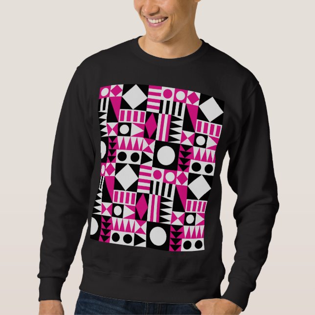 Modernes abstraktes Muster Mitte des Jahrhunderts. Sweatshirt (Vorderseite)