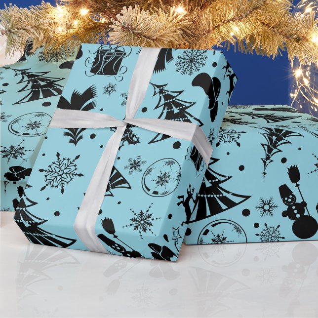 Modernes Abstraktes Muster Weihnachten Geschenkpapier (Von Creator hochgeladen)