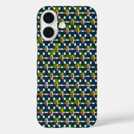 Modernes abstraktes Musterdesign 1227 - iPhone Cas 16 Hülle