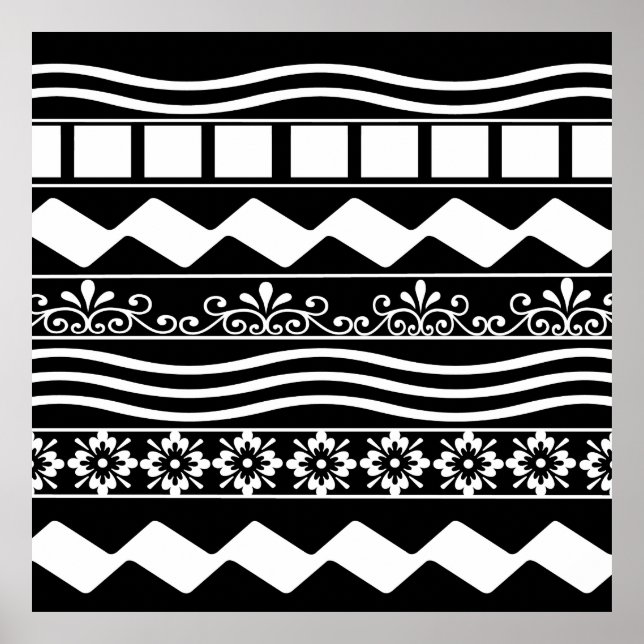 modernes abstraktes Musterdesign Poster (Vorne)