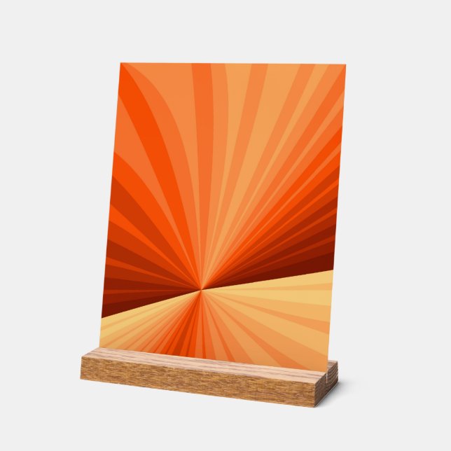 Modernes Abstraktes Orange Red Vanilla Graphic Fra Acrylschild (Winkel)