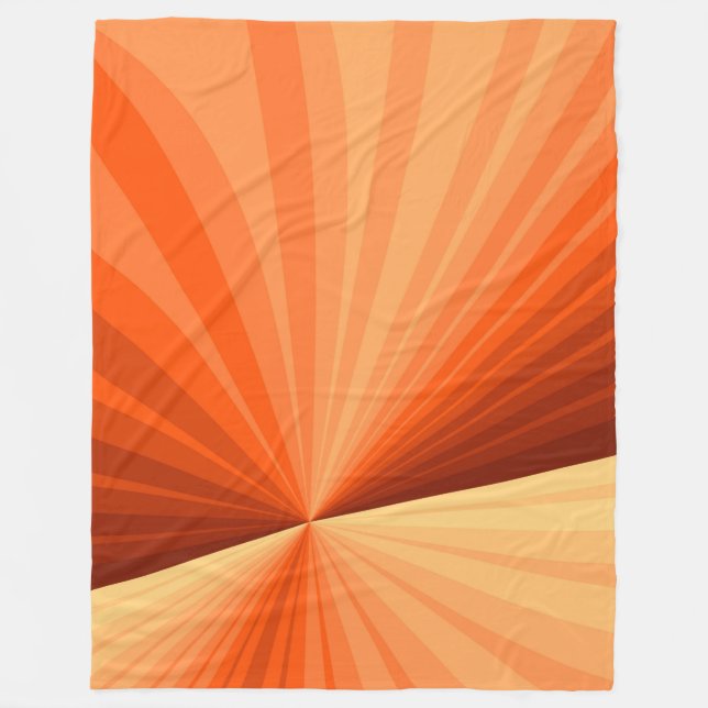 Modernes Abstraktes Orange Red Vanilla Graphic Fra Fleecedecke (Vorderseite)