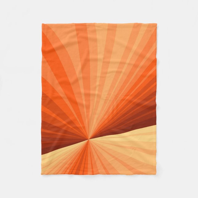 Modernes Abstraktes Orange Red Vanilla Graphic Fra Fleecedecke (Vorderseite)