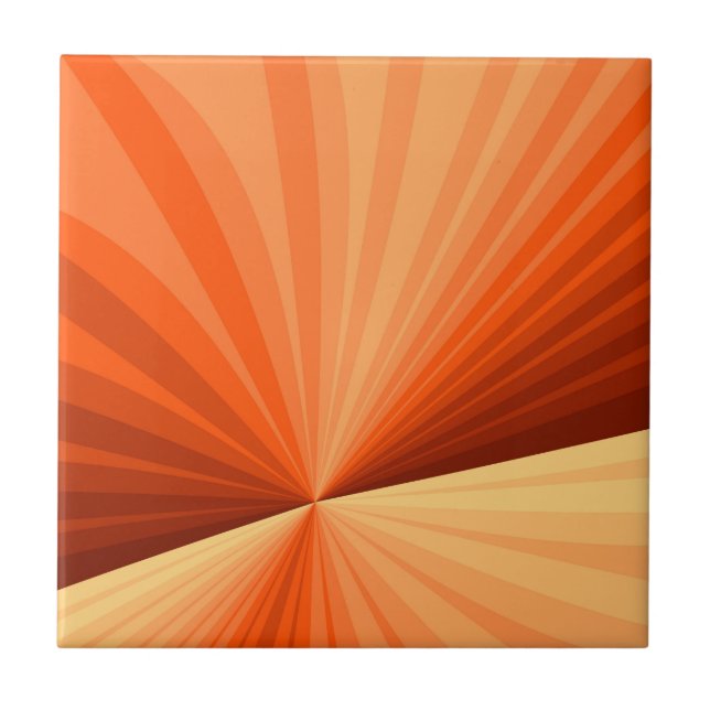 Modernes Abstraktes Orange Red Vanilla Graphic Fra Fliese (Vorderseite)