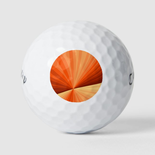 Modernes Abstraktes Orange Red Vanilla Graphic Fra Golfball (Vorderseite)