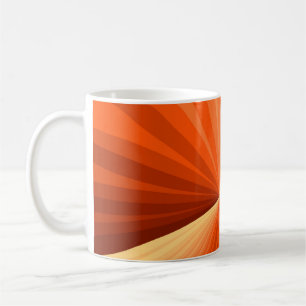 Modernes Abstraktes Orange Red Vanilla Graphic Fra Kaffeetasse