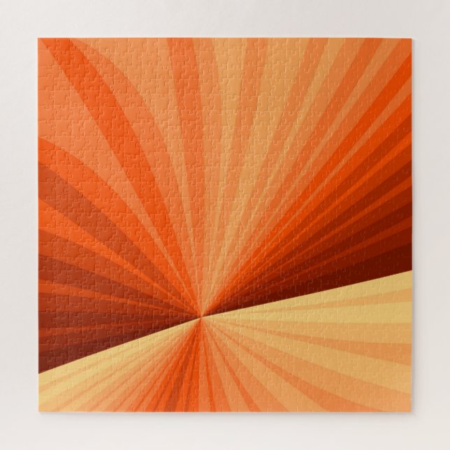 Modernes Abstraktes Orange Red Vanilla Graphic Fra Puzzle (Vertikal)