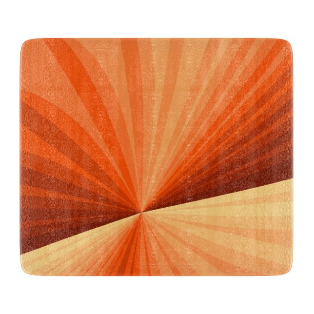 Modernes Abstraktes Orange Red Vanilla Graphic Fra Schneidebrett (Vorderseite)