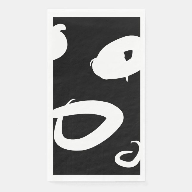 Modernes abstraktes Papier Napkin Serviette (Vorderseite)