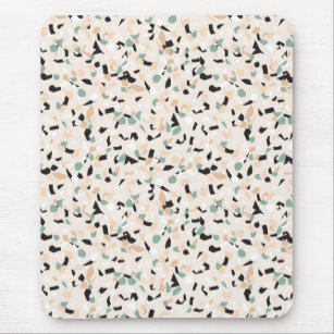 Modernes Abstraktes Pastel Terrazzo Muster Mousepad