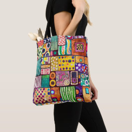 Modernes Abstraktes Patchwork-Muster Monogramm