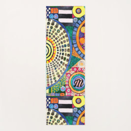 Modernes Abstraktes Patchwork-Muster Monogramm Yogamatte