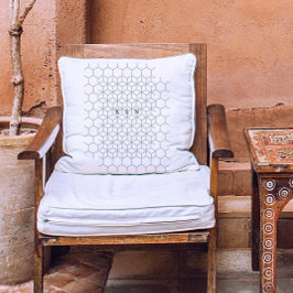 Modernes, Abstraktes Personalisiertes Monogramm, w Kissen