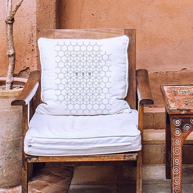 Modernes, Abstraktes Personalisiertes Monogramm, w Kissen (Von Creator hochgeladen)