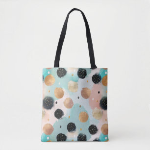 Modernes Abstraktes Pinselstrich- und Polka-Dot-Mu
