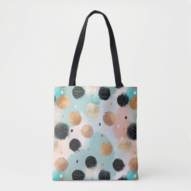 Modernes Abstraktes Pinselstrich- und Polka-Dot-Mu (Vorderseite)