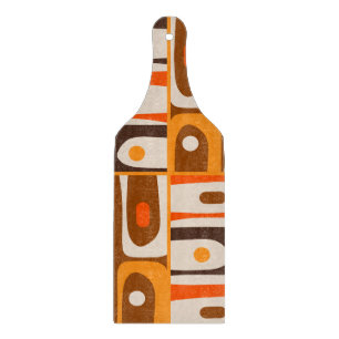 Modernes Abstraktes Piquet-70er-Muster aus dem Mit Schneidebrett