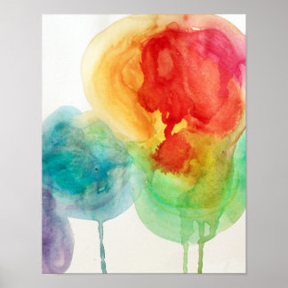 Modernes abstraktes Poster in Aquarellfarbe