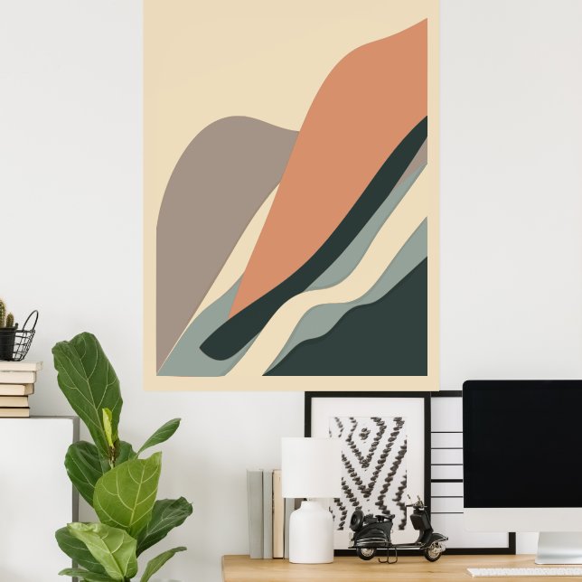 Modernes Abstraktes Print-, Werteposter-Papier (Ma Poster (Heimbüro)