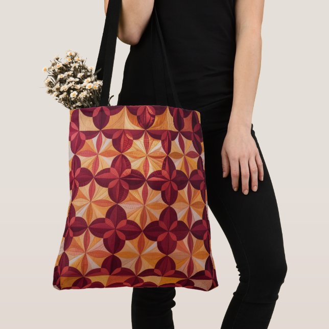 Modernes Abstraktes Quilt, Crossbody-Taschen-Inter (Von Nahem)