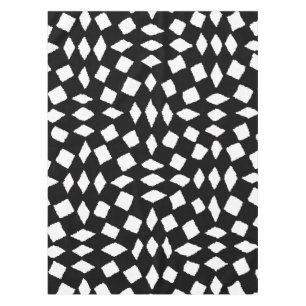 Modernes Abstraktes Retro-Schwarz-weißes Schachbre Tischdecke