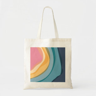 Modernes Abstraktes Rosa Blau Tragetasche