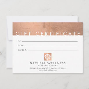 Modernes Abstraktes RoseGold Wellness-Geschenkguts