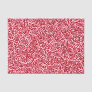 Modernes abstraktes Rosen-Muster, Rose rot und Seidenpapier