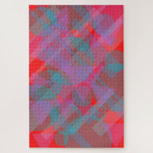 Modernes Abstraktes Rot 002 Puzzle