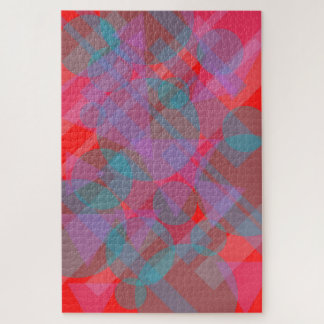 Modernes Abstraktes Rot 002 Puzzle