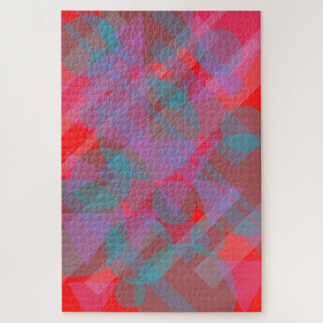 Modernes Abstraktes Rot 002 Puzzle (Vertikal)