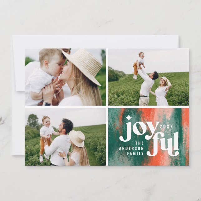 Modernes abstraktes Rot Weihnachten (Vorderseite)