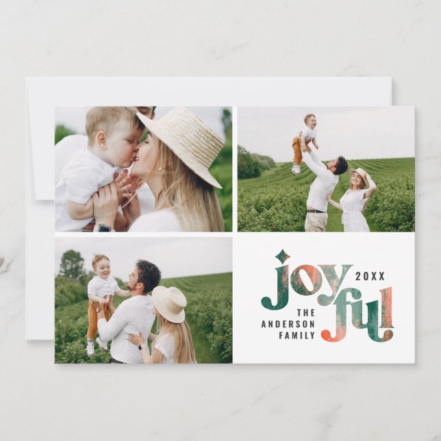 Modernes abstraktes Rot Weihnachten (Vorderseite)