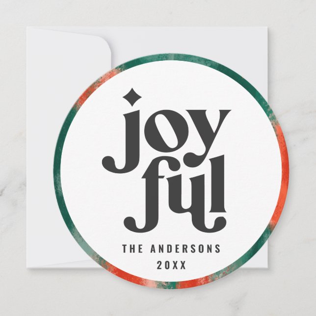 Modernes abstraktes Rot Weihnachten (Vorderseite)