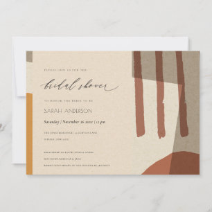 MODERNES ABSTRAKTES RUST YELLOW KÜNSTLERISCHES BRA EINLADUNG