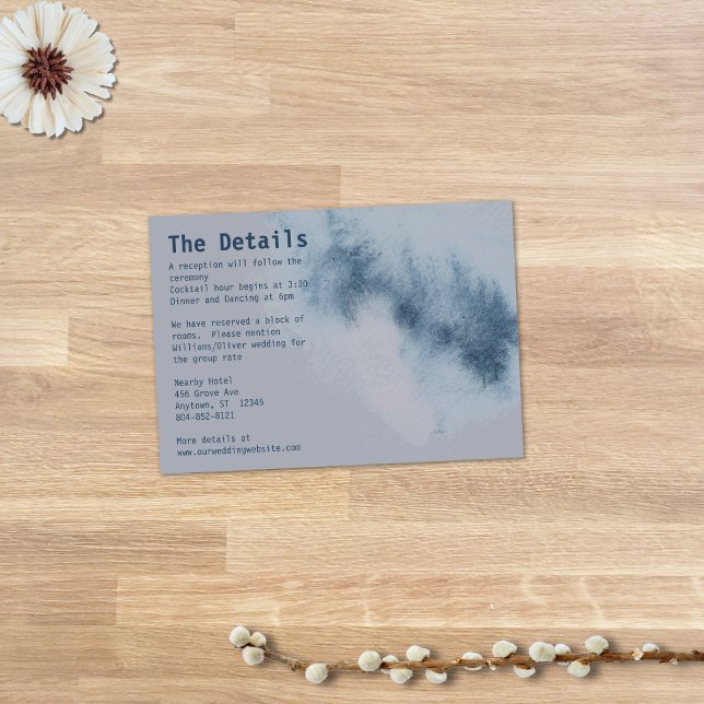 Modernes Abstraktes Schieferblau, graue Farbe Wass Begleitkarte (Von Creator hochgeladen)