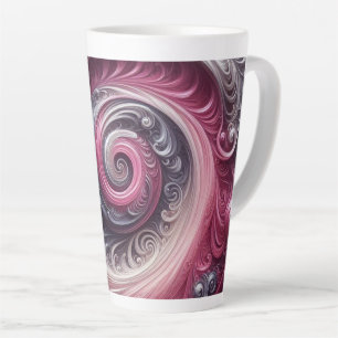 Modernes, Abstraktes, schlichtes Rosa und Lila Milchtasse