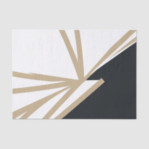 Modernes Abstraktes Schwarz-weiß Golden Seidenpapier