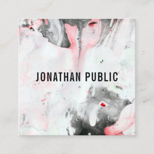Modernes Abstraktes Schwarz-Weiß-Template Quadratische Visitenkarte
