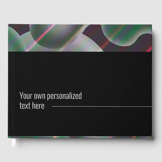 Modernes abstraktes silberfarbenes Quecksilberflüs Gästebuch (Vorderseite)