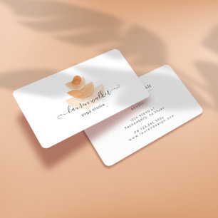 Modernes Abstraktes Steinpyramid Yoga Studio Visitenkarte