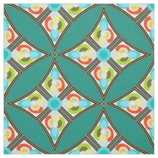 Modernes abstraktes Steppdecken-Muster-aquamarines Stoff